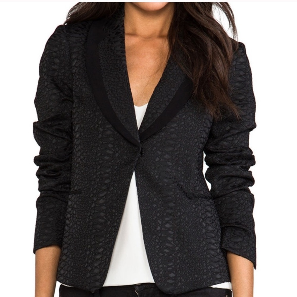DIANE VON FURSTENBERG Reptile Ofelia Blazer Jacket